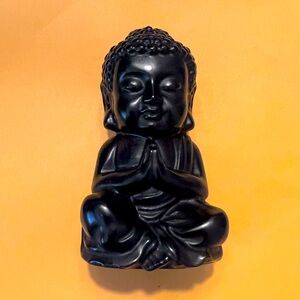 1-Serene Black Meditation Statue